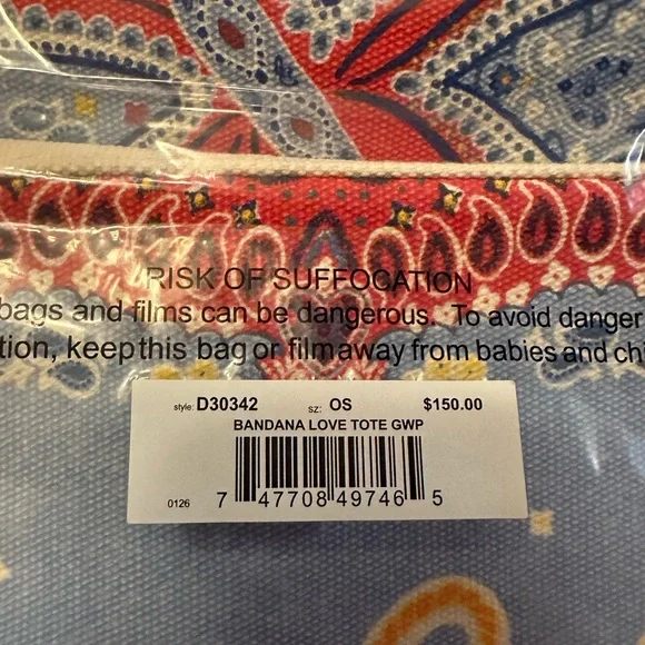 Brighton Bandana Love Tote Bag - Picture 6 of 10